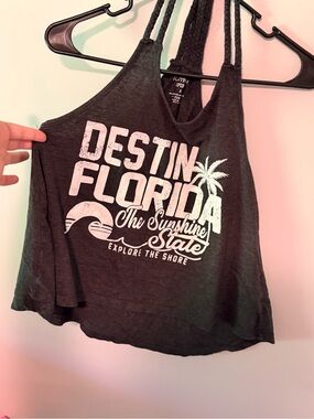 Women's Dark Gray 'Destin Florida' Graphic Tank